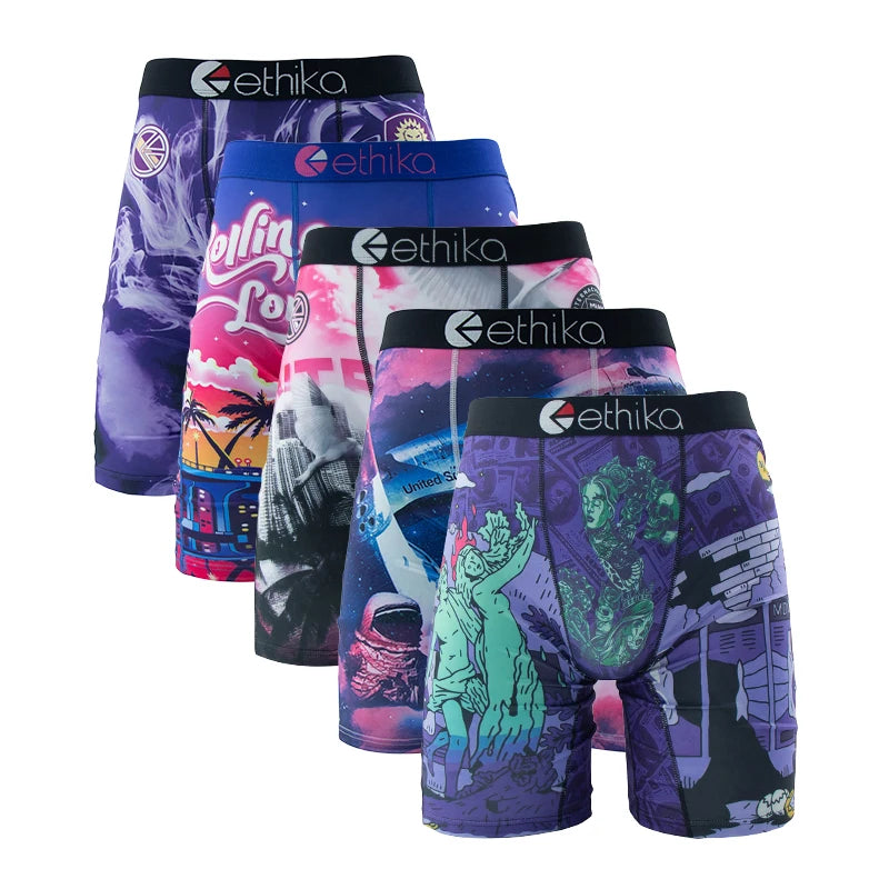 ETHIKA MenUnderpants 5Pcs Plus Size L-3xl
