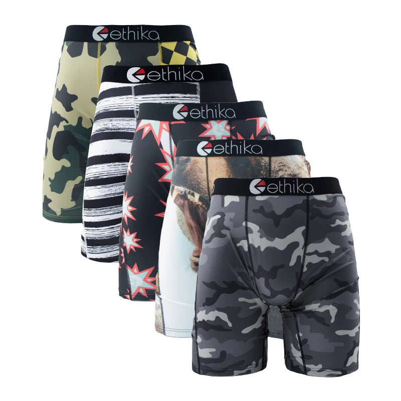 ETHIKA MenUnderpants 5Pcs Plus Size L-3xl