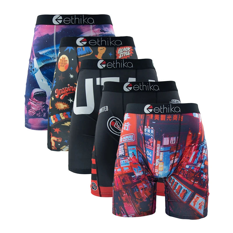ETHIKA MenUnderpants 5Pcs Plus Size L-3xl