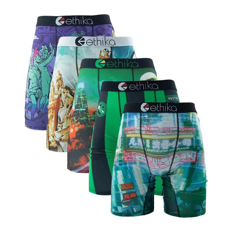 ETHIKA MenUnderpants 5Pcs Plus Size L-3xl